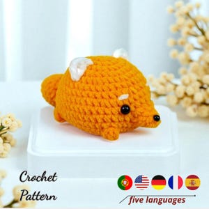 Mini Fox No Sew Crochet Pattern PDF, Amigurumi Fox Pattern, Plush Fox Crochet Pattern, No Sew Animal Crochet Pattern, 5 Languages Available