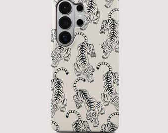 Cover per telefono con animali, tigre della giungla, ideale per gli amanti degli animali, compatibile con Samsung Galaxy S26 S25FE S24 Plus Ultra A73 A56 A55 A53 A16 Note 20. Regalo perfetto per lui/lei.