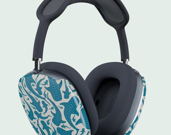 Vintage Whale Shark Cover, Unique Ocean Whaleshark Design Protective Headphone Case AirPods Max For Her/Him, Cute Apple AirPod Case Gift