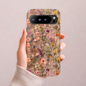 Wildflowers Phone Case,  Female Google Pixel 10 9 8 7 Pro XL Cover, Floral Print Pattern Google Pixel 9A 8A 7A 6A, Botanical Magnetic Gift