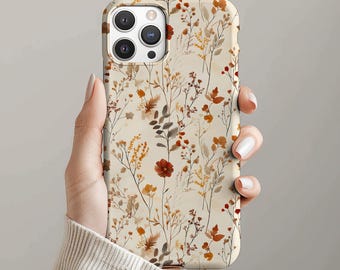 Custodia floreale retrò per iPhone, custodia vintage con fiori per iPhone 17, 16, 15, 14 Pro Max, regalo antiurto Magsafe per Samsung Galaxy S25 e S24 per lei