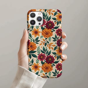 Vintage Floral Phone Case Cottagecore Wildflowers iPhone 17 16 15 14 ProMax Cover Boho Case Samsung S26 Pixel 10 Pro XL Fall Protective Case