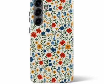 Custodia magnetica vintage con fiori per Samsung Galaxy S26 S25 FE S24 S23 Ultra, custodia regalo con fiori retrò per Samsung A73 A56 A55 A53 A16 Note 20