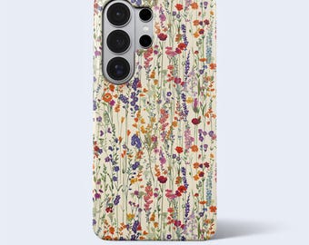 Botanical Tiny Flower Phone Case: Wildflower Magnetic Samsung Galaxy S26 S25 S24 S23 FE Ultra, Samsung A57 A56 A37 Z Flip 7 Cottagecore Gift