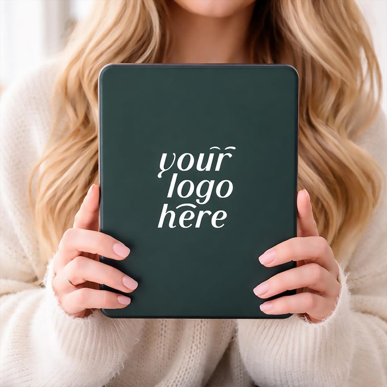 Étui iPad personnalisé avec logo, étui professionnel personnalisé pour tablette, ajoutez votre logo, code QR ou nom, coque de protection pour iPad 13, 12, 11 Pro, 8e, 7e et 6e générations image 2