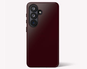 Burgundy Phone Case: Dark Red Minimalist Magnetic Samsung Galaxy S26 S25 S24 S23 S22 S21 S20FE Ultra Samsung A57 A56 A37 Z Flip 7 Cover Gift