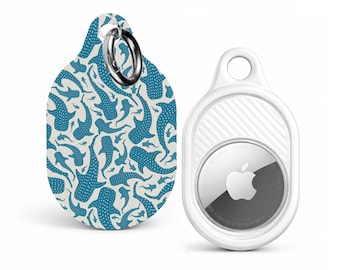 Blue Whale Shark Airtag Case, Cute Sea animals Accesories AirTag Holder, Apple Keychain AirTag Cover Design