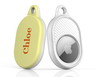 Custom Name Airtag Case, Personalized monogram Accesories AirTag Holder, Apple Keychain AirTag Cover Design Name option Gift