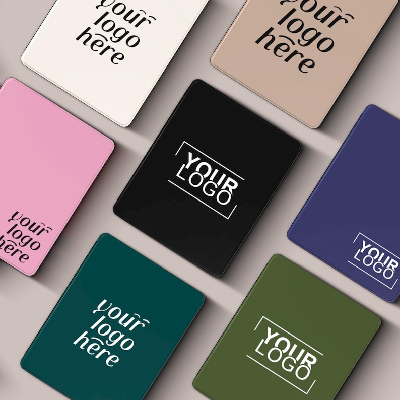 Étui iPad personnalisé avec logo, étui professionnel personnalisé pour tablette, ajoutez votre logo, code QR ou nom, coque de protection pour iPad 13, 12, 11 Pro, 8e, 7e et 6e générations image 1