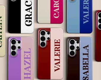 Custom Name Color Magnetic Case Samsung Galaxy S26 S25 FE S24 S23 S22 Ultra, Personalized Samsung A73 A56 A55 A53 A16 Note 20 Cover Gift