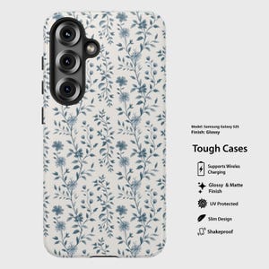 Vintage Floral Phone Case, Retro Wildflower Magnetic Cover for Samsung Galaxy S26 S25 S24 S22 Ultra A73 A56 A55 A53 A16 Note 20 Gift for Her image 4