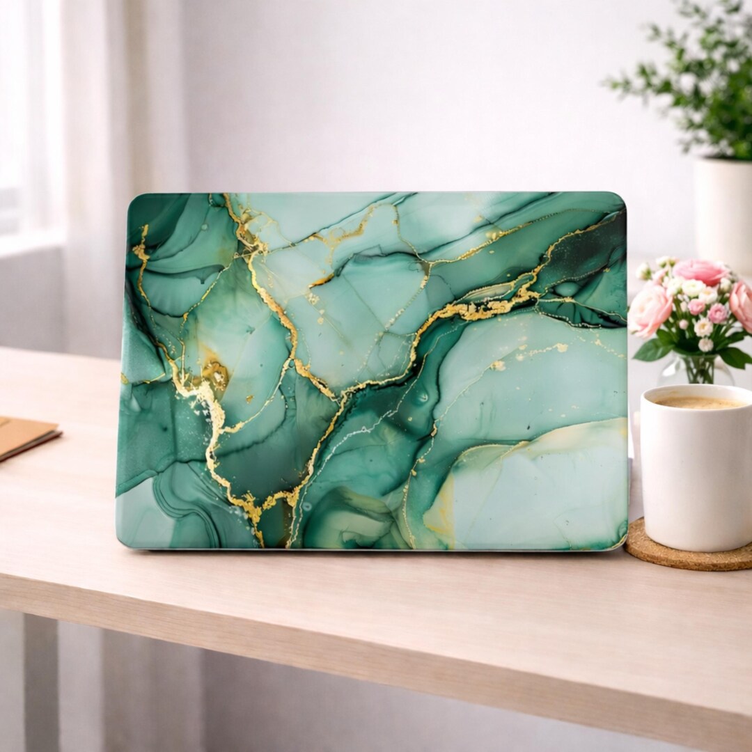 Green Marble MacBook Case Hard Shell Cover for MacBook Air Pro 13 14 15 ...