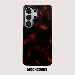 May include: A mobile phone case featuring a tortoiseshell design in brown and black hues. The case incorporates a camera module with three lenses and a flash. The brand name "MOONCODES" is printed in white at the base.