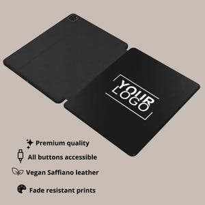 Étui iPad personnalisé avec logo, étui professionnel personnalisé pour tablette, ajoutez votre logo, code QR ou nom, coque de protection pour iPad 13, 12, 11 Pro, 8e, 7e et 6e générations image 5
