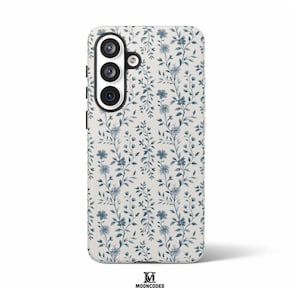Vintage Floral Phone Case, Retro Wildflower Magnetic Cover for Samsung Galaxy S26 S25 S24 S22 Ultra A73 A56 A55 A53 A16 Note 20 Gift for Her