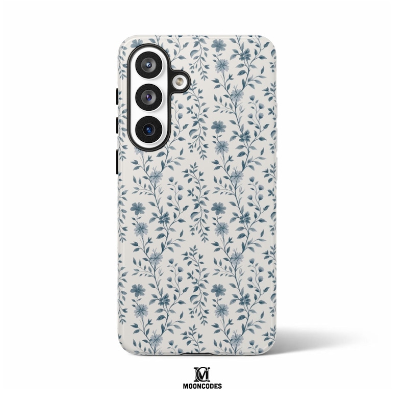 Vintage Floral Phone Case, Retro Wildflower Magnetic Cover for Samsung Galaxy S26 S25 S24 S22 Ultra A73 A56 A55 A53 A16 Note 20 Gift for Her image 1