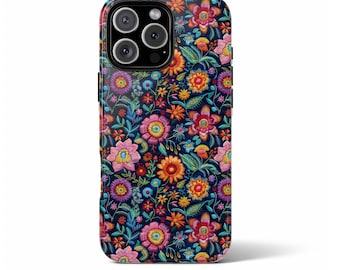 Custodia per telefono con motivo floreale ricamato per iPhone 17 16 15 14 13 Pro Max Samsung Galaxy S26 S25 S24 Ultra Pixel 10 Regalo estetico floreale