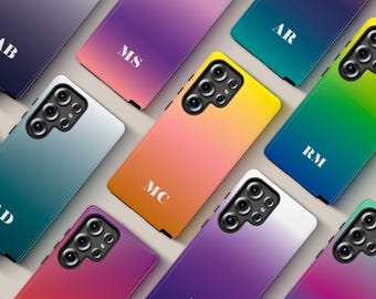 Custodia per telefono con nome personalizzato, cover magnetica colorata con iniziali per Samsung Galaxy S26 S25 S24 S23 Ultra, custodia regalo per Samsung A73 A56 A55 A53 A16 Note 20