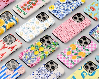 Cover per telefono con frutta: cover estetica ispirata all'estate italiana per iPhone 17 16 15 14 MagSafe, Pixel 10 9 8 Pro XL, Samsung S26 S254 S24 con motivo a frutta