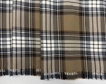 Tela de tartán italiano cortada a medida – Cuadros clásicos tejidos para costura / 150 cm de ancho