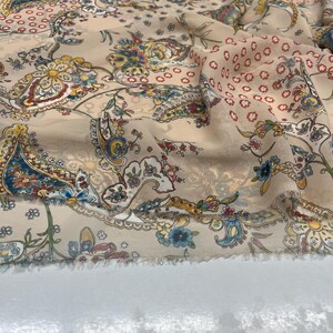Blush Pink Floral Chiffon Fabric – Lightweight Sheer Soft Material  | 150 cm Width