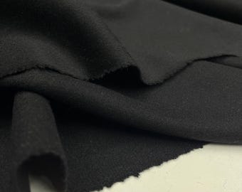 Italienskt ull- och kashmirtyg i svart – Lyxmaterial | 150 cm bredd