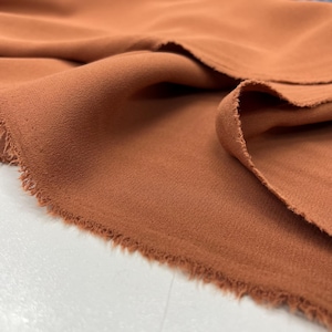 Oscar Jorjet Terracotta Crepe Fabric, Crepe Dress, Pants, Jackets, Shirts, Apparel Fashion Fabric, Sewing Fabric, Width 150 cm