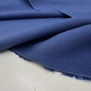Dark Indigo Blue 100% Linen Fabric by Yard – Washed Soft Natural Flax for Dresses, Shirts (150 cm or 1.64 yards or 57 inches wide)