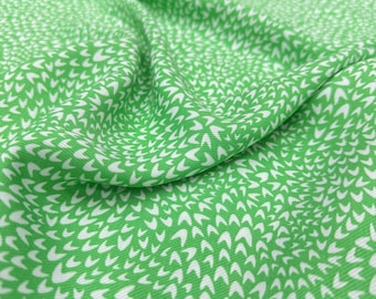 Green Droplet Pattern Silky Luxury Viscose Fabric – Drapey Material | 150 cm Width