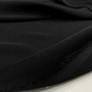 Oscar Georgette Crepe Black Fabric, Crepe Dress, Pants, Jackets, Shirts, Apparel Fashion Fabric, Sewing Fabric, Width 150 cm