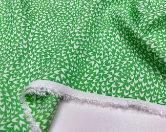 Green Droplet Pattern Silky Luxury Viscose Fabric – Drapey Material | 150 cm Width