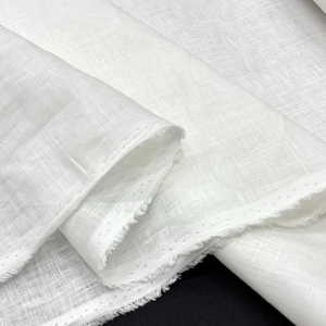 Weißer 100% Leinenstoff - Leichtes, natürliches Flachs-Material 150 cm Breite