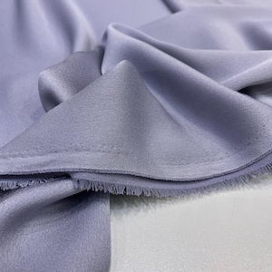 Double Face Evening Italian Crepe Fabric In Ice Blue, Crepe Dress fabric, Skirt, Jacket, Home Textiles,  (1.64 yards or 150 cm or 58 inches)