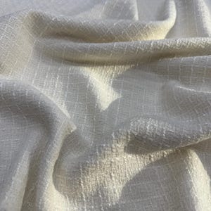 Original title: Cotton Wool Tweed, Broken White Jacket Fabric | 57 In Width, 1.64 Yards