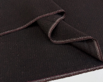 Tejido de tweed de lana marrón intenso, mezcla de lana, tweed texturizado para chaquetas, blazers, abrigos, trajes y faldas.