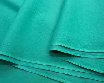 Tela de voile de algodón verde turquesa – Material ligero y suave para vestidos de verano / 150 cm de ancho