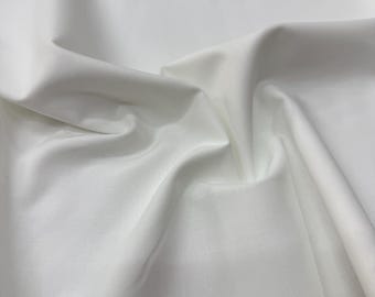 Tela de voile de algodón blanco – Material suave y ligero para vestidos de verano (150 cm / 58 pulgadas de ancho)