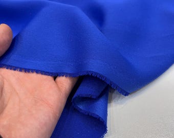 Royal Blue Double Face Italian Crepe Fabric – Elegant Material| 150 cm Width