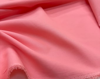 Tela de voile de algodón rosa – Material ligero y suave para vestidos de verano / 150 cm de ancho