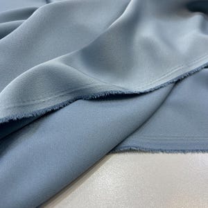 Double Face Evening Italian Light Blue Crepe Fabric , Crepe Dress fabric, Skirt, Jacket, Home Textiles,  (1.64 yards or 150 cm or 58 inches)