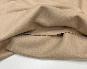 Italian Wool Cashmere Fabric in Beige – Luxury Material  | 150 cm Width