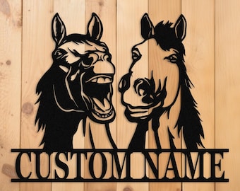 Custom Metal Horse Ranch Name Sign | Personalized Horse Farm Metal Sign | Farmhouse Metal Wall Art | Gift for Horse Lovers | Welcome Sign