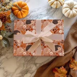 Fall Stylish Gift Wrapping Paper for Any Occasion, Eco-Friendly, Floral Designs, Birthday, Holidays, Special Events