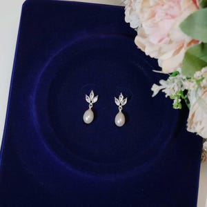 Freshwater Pearl Jewellery Set Pearl Drop Earrings Pearl Necklace Wedding Bridal Jewelry Gift For Her Gift For Bridesmaids Christmas Gift bild 4