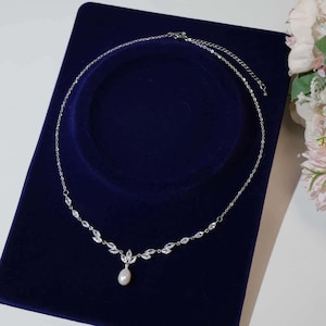 Freshwater Pearl Jewellery Set Pearl Drop Earrings Pearl Necklace Wedding Bridal Jewelry Gift For Her Gift For Bridesmaids Christmas Gift bild 10