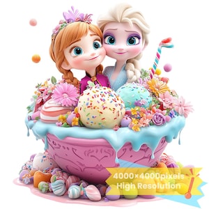 Frozen png, 1 PNG+1 SVG, sweet cartoon images, Digital design PNG file for sublimation, High Resolution, Instant download