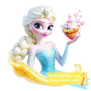 Elsa png, 1 PNG+1 SVG, frozen sweet images, Digital design PNG file for sublimation, High Resolution, Instant download