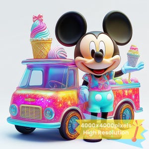 Mickey clipart, 1 PNG+1 SVG, playful cartoon images, Digital design PNG file for sublimation, High Resolution, Instant download