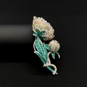 Exquisite and luxurious rose brooch pin, flower brooch, brooches for women