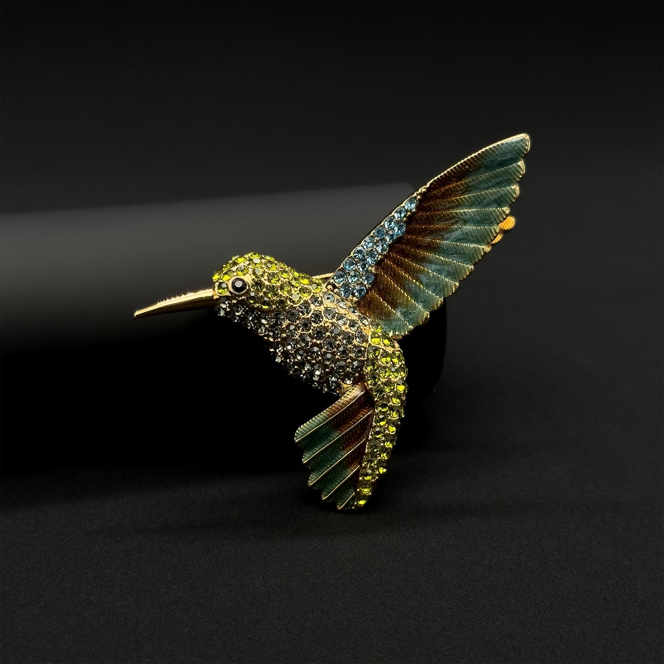 D'Orlan 22kt verguld - Kolibrie exotische vogel broche - Catawiki